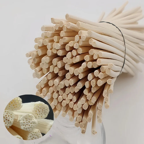 100 Pieces of Natural Wood Rattan Reed Diffuser Sticks, Replacement Reeds with a Diameter of 3mm, Flameless Rattan Aroma Sticks for Home and Living Room Fragrance