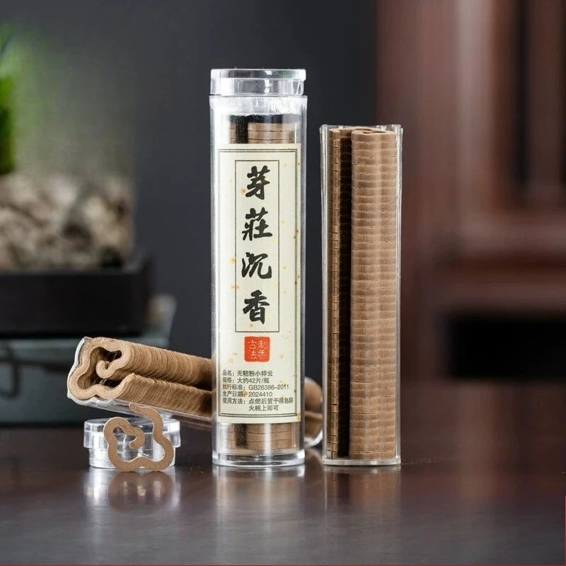 42pcs Natural Coil Incense Sandalwood Osmanthus Pure Fragrance Powder Pressing Incense Home Bedroom Long-lasting Aromatherapy