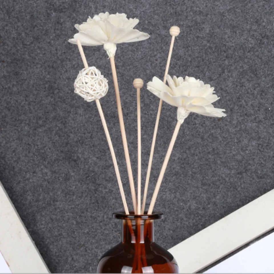 100 Pieces of Natural Wood Rattan Reed Diffuser Sticks, Replacement Reeds with a Diameter of 3mm, Flameless Rattan Aroma Sticks for Home and Living Room Fragrance