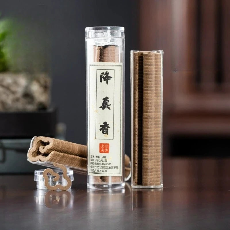42pcs Natural Coil Incense Sandalwood Osmanthus Pure Fragrance Powder Pressing Incense Home Bedroom Long-lasting Aromatherapy