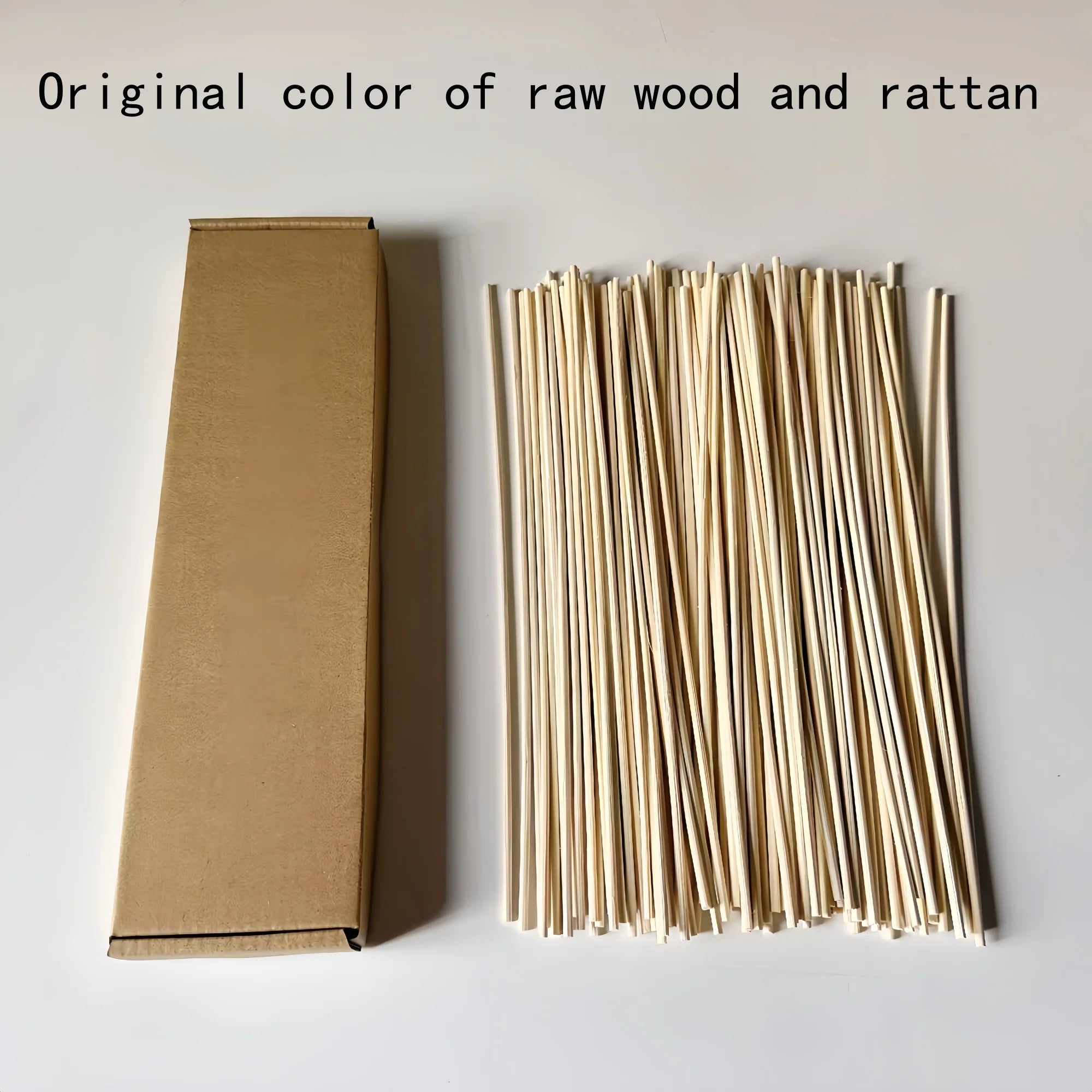 100 Pieces of Natural Wood Rattan Reed Diffuser Sticks, Replacement Reeds with a Diameter of 3mm, Flameless Rattan Aroma Sticks for Home and Living Room Fragrance