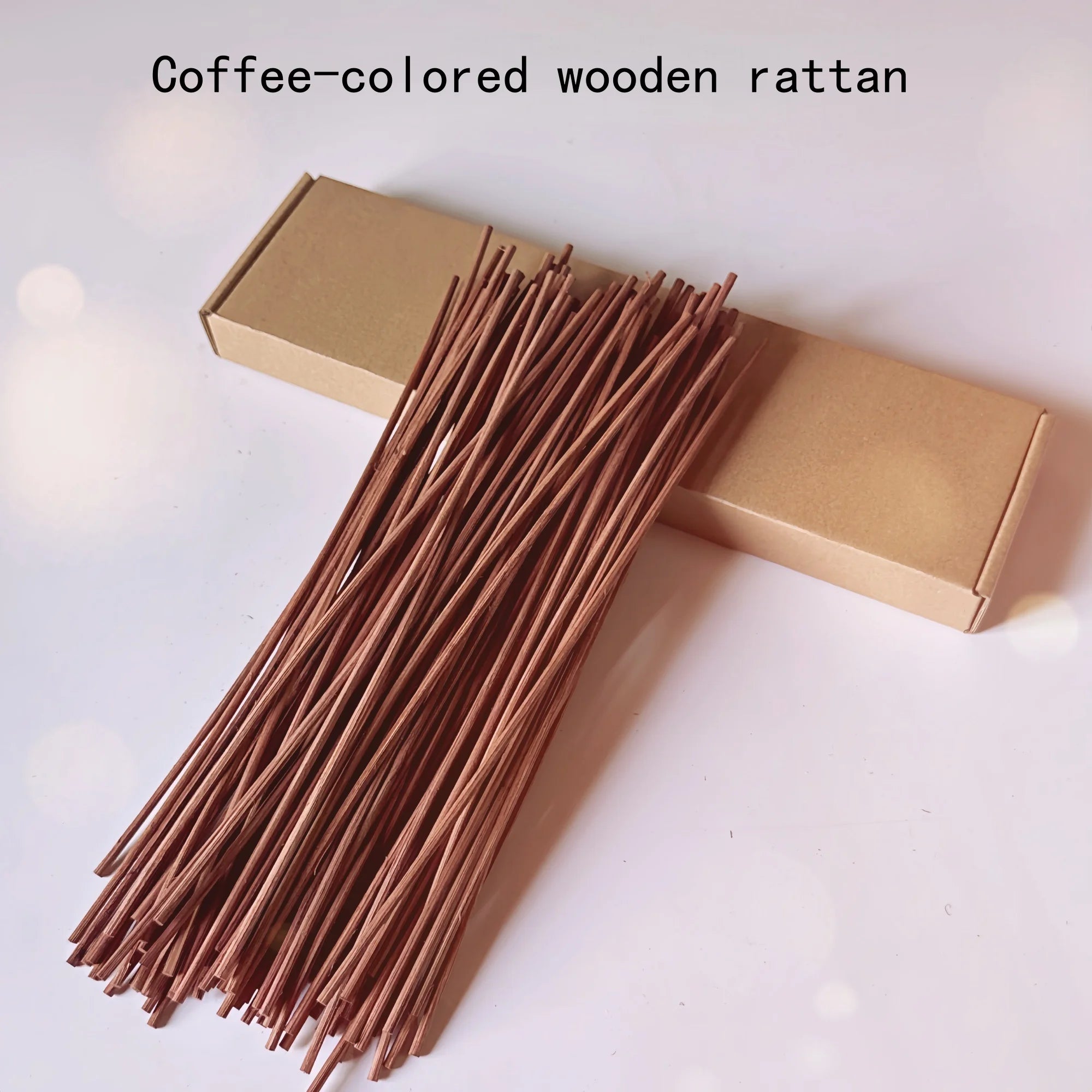 100 Pieces of Natural Wood Rattan Reed Diffuser Sticks, Replacement Reeds with a Diameter of 3mm, Flameless Rattan Aroma Sticks for Home and Living Room Fragrance